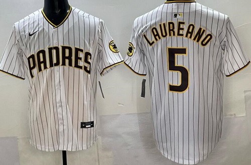 Men's San Diego Padres #5 Ramon Laureano White Limited Jersey