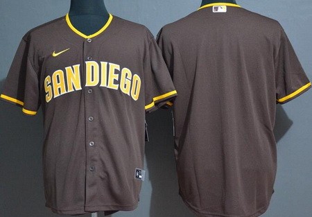 Men's San Diego Padres Blank Brown Cool Base Jersey