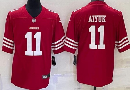 Men's San Francisco 49ers #11 Brandon Aiyuk Limited Red Vapor Jersey
