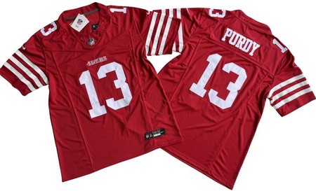 Men's San Francisco 49ers #13 Brock Purdy Limited Red FUSE Vapor Jersey