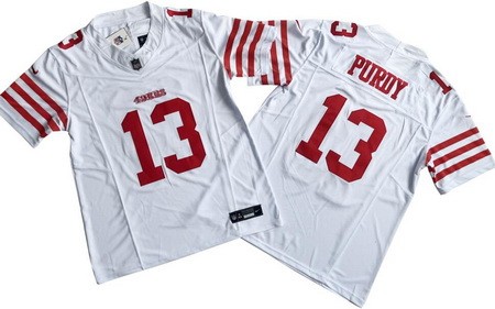 Men's San Francisco 49ers #13 Brock Purdy Limited White FUSE Vapor Jersey