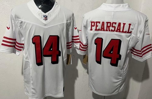 Men's San Francisco 49ers #14 Ricky Pearsall Limited White Throwback FUSE Vapor Jersey