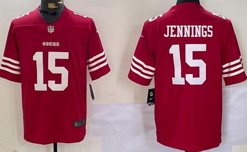 Men's San Francisco 49ers #15 Jauan Jennings Limited Red Vapor Jersey