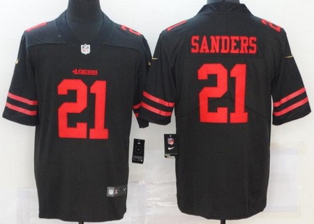 Men's San Francisco 49ers #21 Deion Sanders Limited Black Vapor Untouchable Jersey