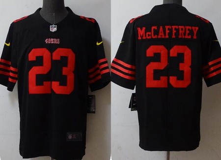 Men's San Francisco 49ers #23 Christian McCaffrey Limited Black 2022 Vapor Jersey