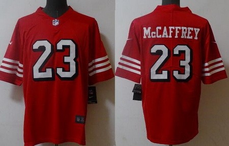 Men's San Francisco 49ers #23 Christian McCaffrey Limited Red Alternate Vapor Jersey