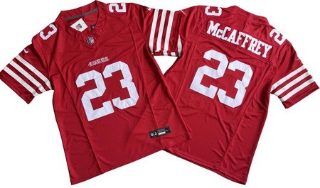 Men's San Francisco 49ers #23 Christian McCaffrey Limited Red FUSE Vapor Jersey