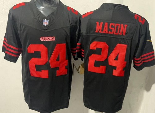 Men's San Francisco 49ers #24 Jordan Mason Limited Black FUSE Vapor Jersey