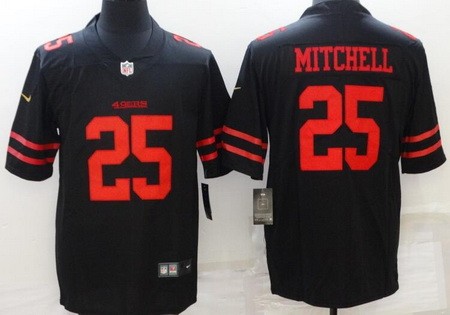 Men's San Francisco 49ers #25 Elijah Mitchell Limited Black Vapor Jersey