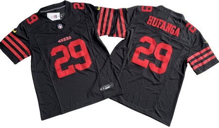 Men's San Francisco 49ers #29 Talanoa Hufanga Limited Black FUSE Vapor Jersey