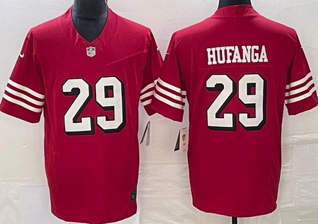 Men's San Francisco 49ers #29 Talanoa Hufanga Limited Red Alternate FUSE Vapor Jersey