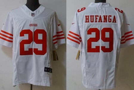 Men's San Francisco 49ers #29 Talanoa Hufanga Limited White FUSE Vapor Jersey