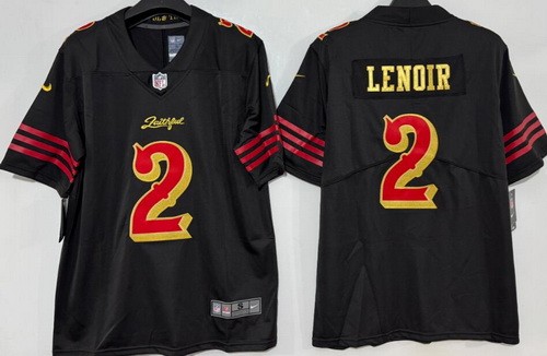 Men's San Francisco 49ers #2 Deommodore Lenoir Limited Black Rivalries Vapor Jersey