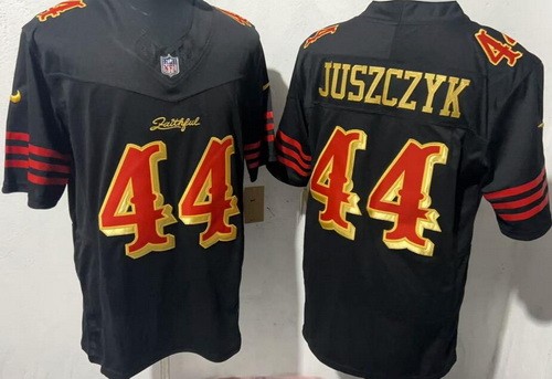 Men's San Francisco 49ers #44 Kyle Juszczyk Limited Black Rivalries FUSE Vapor Jersey