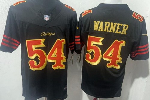 Men's San Francisco 49ers #54 Fred Warner Limited Black Rivalries FUSE Vapor Jersey
