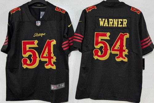 Men's San Francisco 49ers #54 Fred Warner Limited Black Rivalries Vapor Jersey