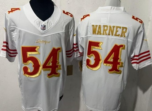 Men's San Francisco 49ers #54 Fred Warner Limited White Rivalries FUSE Vapor Jersey