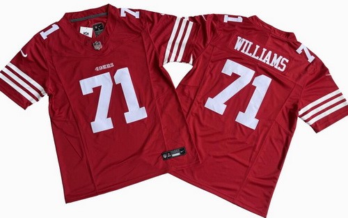Men's San Francisco 49ers #71 Trent Williams Limited Red FUSE Vapor Jersey