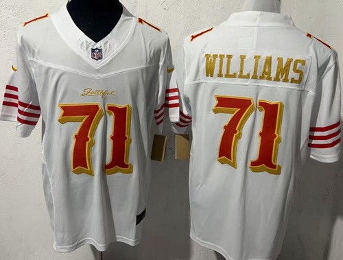 Men's San Francisco 49ers #71 Trent Williams Limited White Rivalries FUSE Vapor Jersey