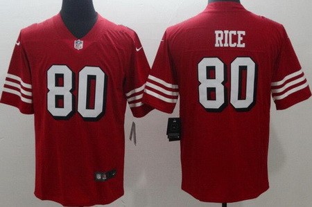 Men's San Francisco 49ers #80 Jerry Rice Limited Red Alternate Vapor Jersey