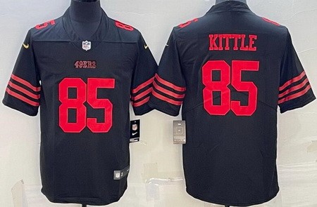 Men's San Francisco 49ers #85 George Kittle Limited Black 2022 Vapor Jersey
