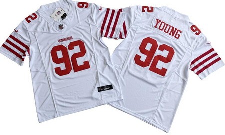 Men's San Francisco 49ers #92 Chase Young Limited White FUSE Vapor Jersey
