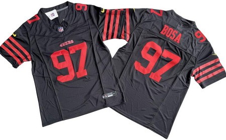 Men's San Francisco 49ers #97 Nick Bosa Limited Black FUSE Vapor Jersey