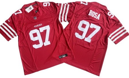 Men's San Francisco 49ers #97 Nick Bosa Limited Red FUSE Vapor Jersey