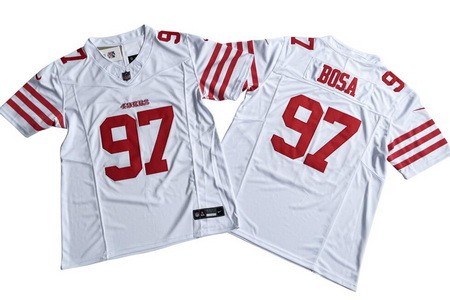 Men's San Francisco 49ers #97 Nick Bosa Limited White FUSE Vapor Jersey