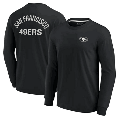 Men's San Francisco 49ers Black Super Soft Long Sleeve T Shirt