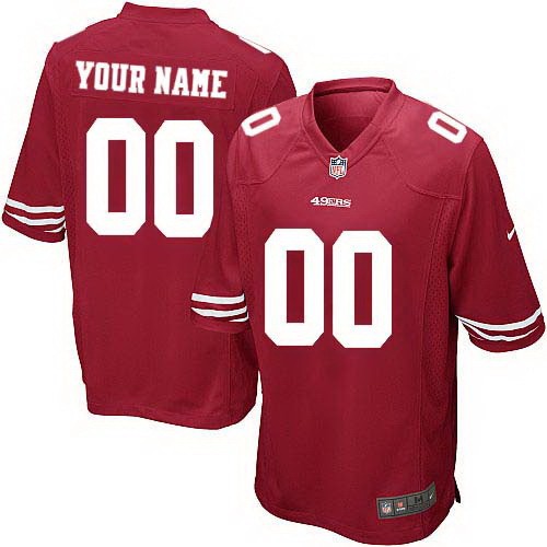 Men's San Francisco 49ers Customized Game Red Jersey