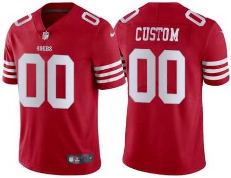Men's San Francisco 49ers Customized Limited Red 2022 Vapor Jersey