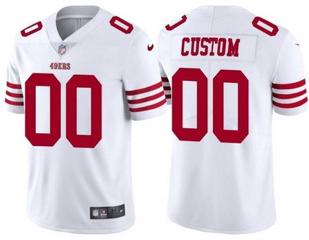 Men's San Francisco 49ers Customized Limited White 2022 Vapor Jersey