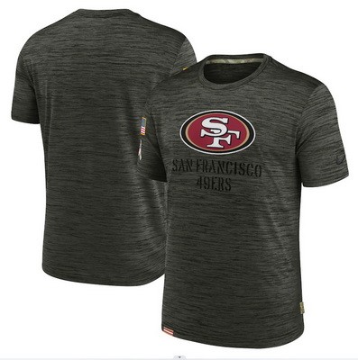 Men's San Francisco 49ers Gray 2022 Salute to Service Velocity Team T Shirt