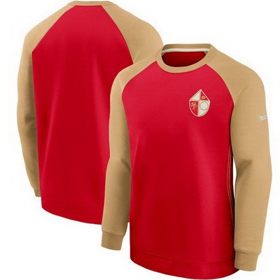 Men's San Francisco 49ers Historic Raglan Crew Performance Sweater