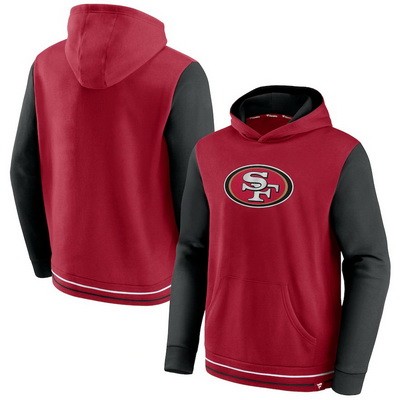 Men's San Francisco 49ers Red Black Block Party Pullover Hoodie
