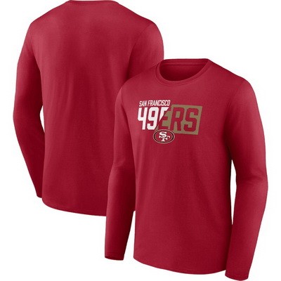Men's San Francisco 49ers Red NFL x Bud Light Long Sleeve T Shirt