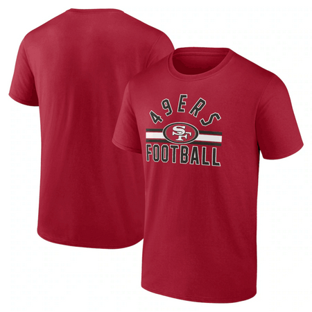 Men's San Francisco 49ers Red Standard Arch Stripe T Shirt