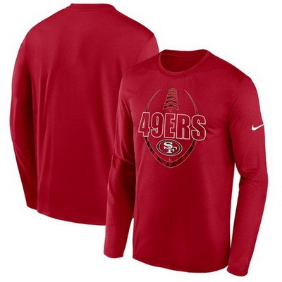 Men's San Francisco 49ers Scarlet Icon Legend Performance Long Sleeve T-Shirt