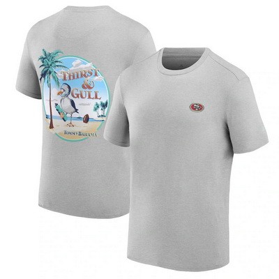 Men's San Francisco 49ers Tommy Bahama Gray Thirst & Gull T Shirt