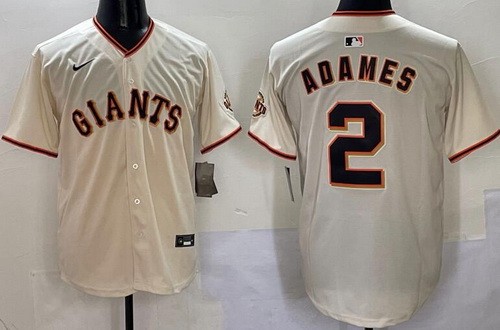 Men's San Francisco Giants #2 Willy Adames Cream Limited Jersey