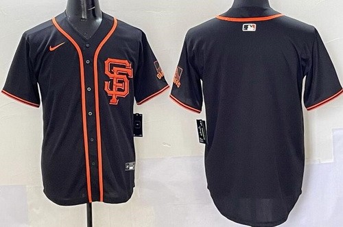 Men's San Francisco Giants Blank Black Limited Jersey