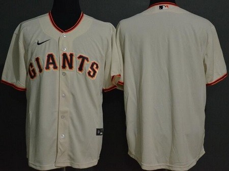 Men's San Francisco Giants Blank Cream Cool Base Jersey