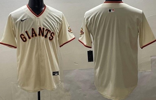 Men's San Francisco Giants Blank Cream Limited Jersey