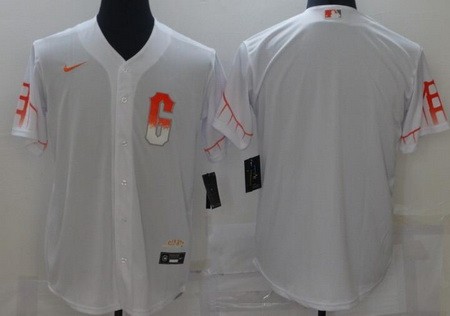 Men's San Francisco Giants Blank White 2021 City Cool Base Jersey