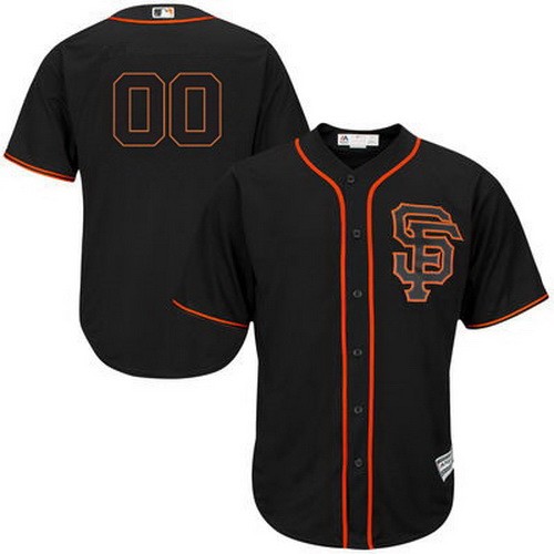 Men's San Francisco Giants Customized Black Cool Base Jersey