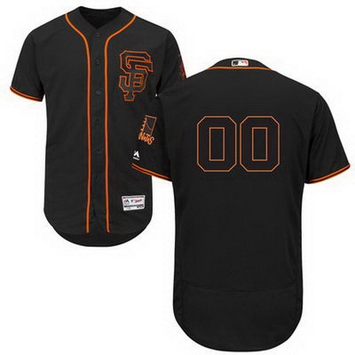 Men's San Francisco Giants Customized Black FlexBase Jersey