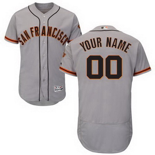Men's San Francisco Giants Customized Gray FlexBase Jersey