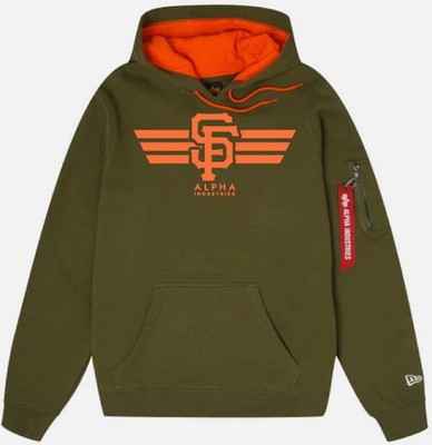 Men's San Francisco Giants Green Alpha Industries Pullover Hoodie