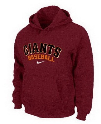 Men's San Francisco Giants Red Printed Pullover Hoodie